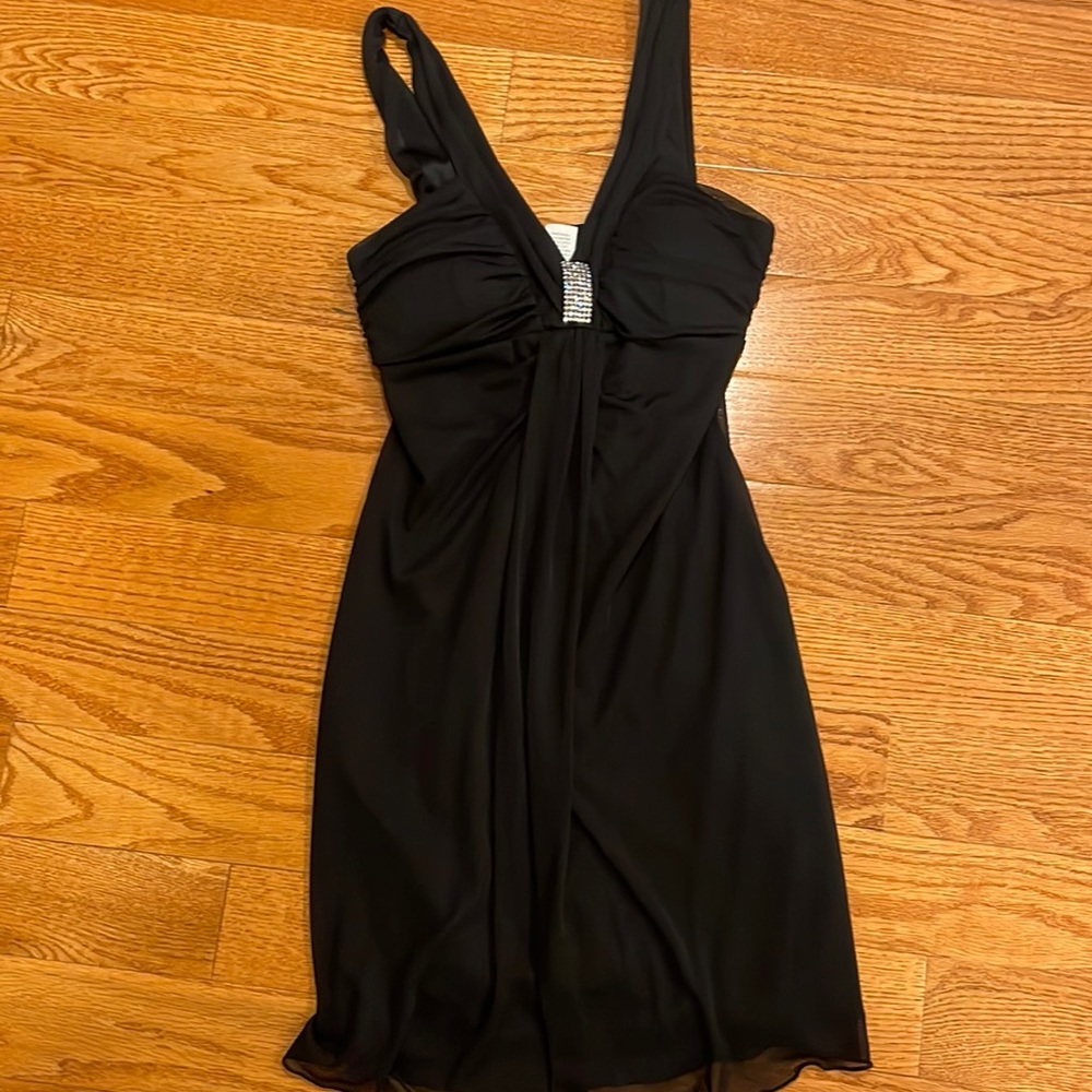 2000’s style little black dress.